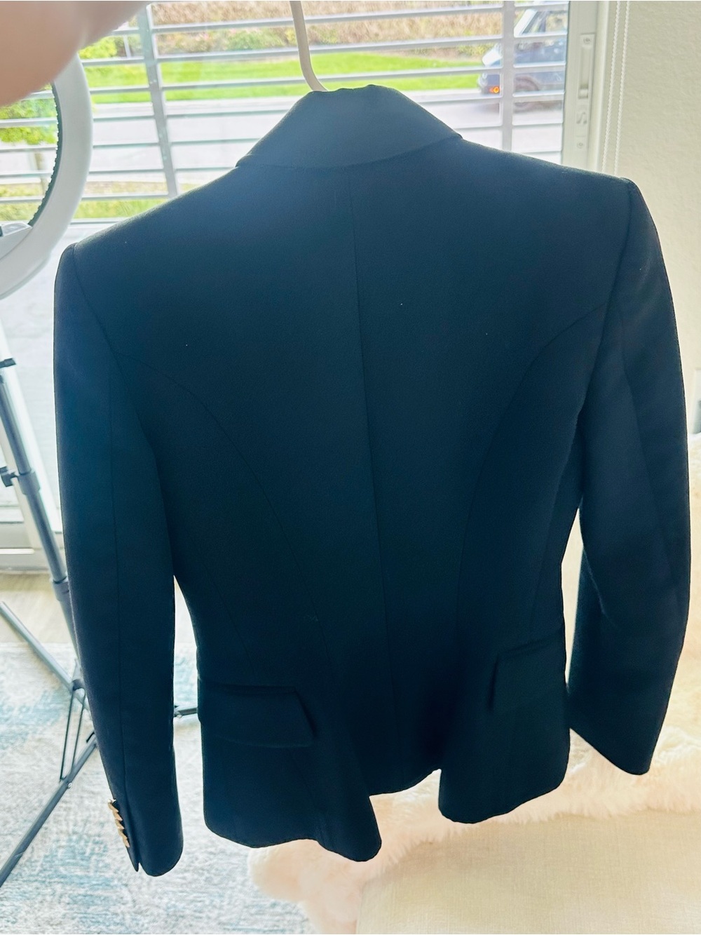 Balmain Black Double-Breasted Blazer with Gold Buttons size 34 (xxs-xs) - Picture 5 of 15